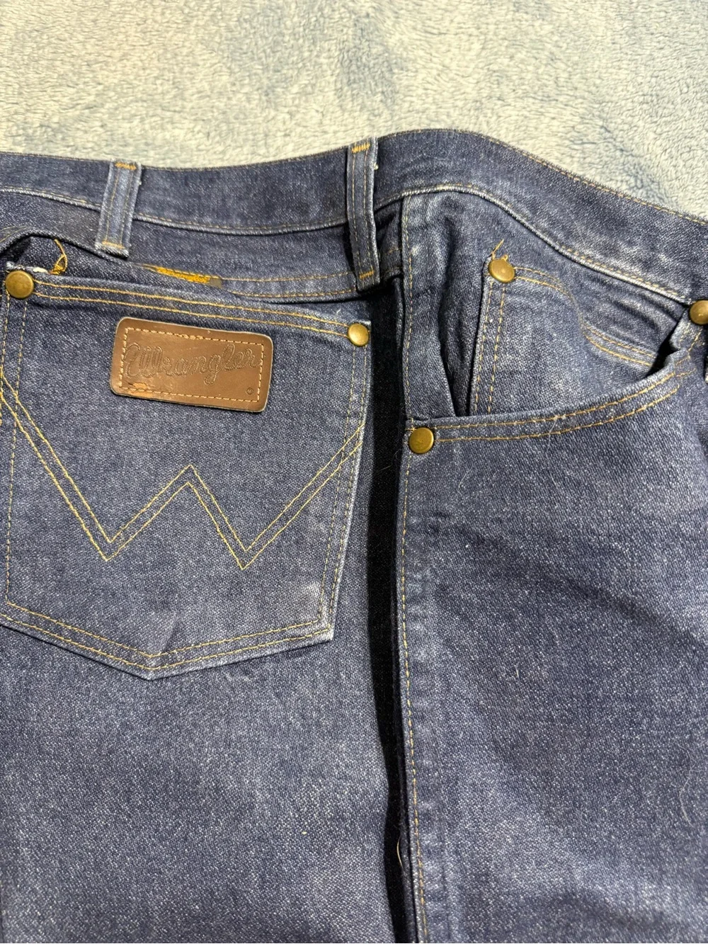 Wrangler Slim Fit Men's Deep Blue Denim Jeans
